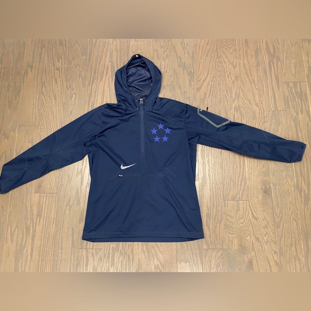 Nike Field General Fly Rush Half-Zip Jacket Navy Blue (Large)
